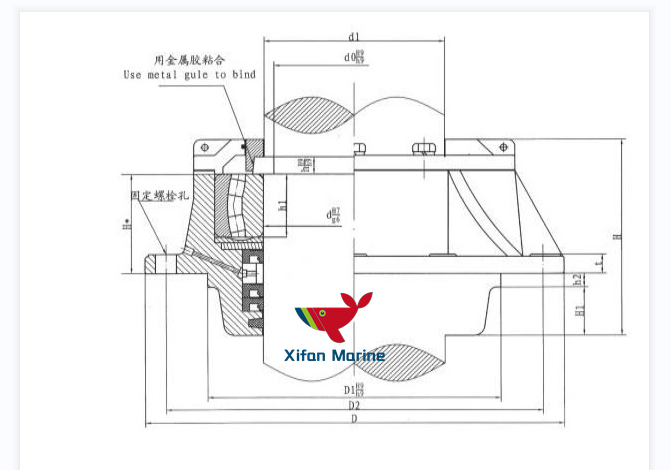 Marine Roller Upper Rudder Carrier