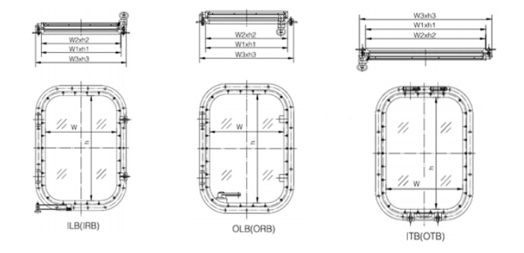 Marine Opening Type Rectangular Window
