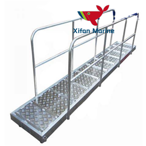 Tangga Dermaga Paduan Aluminium Laut Tipe Tetap Sepenuhnya