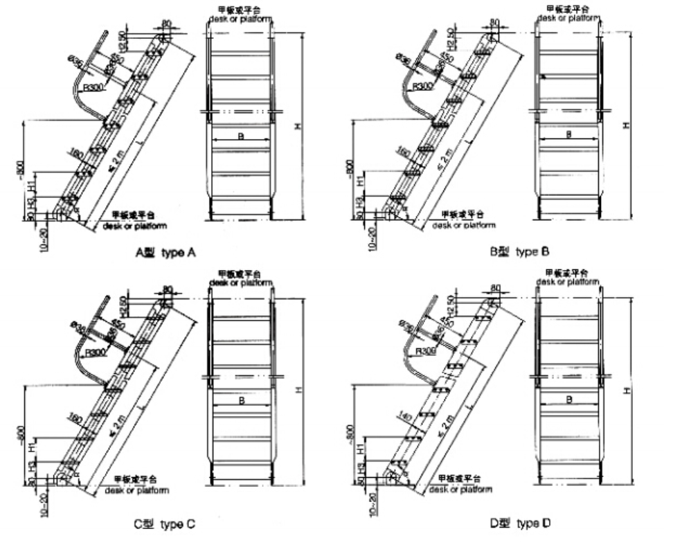 Bend Type Aluminum Ship Gangway