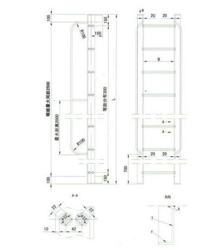 Marine Cargo Hold & Oil Tank Vertical Ladder