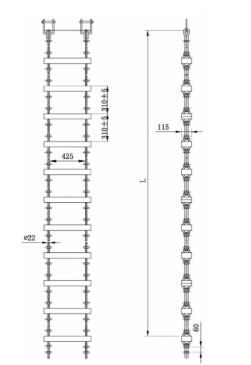 Wood Mount Ship Rope Ladder
