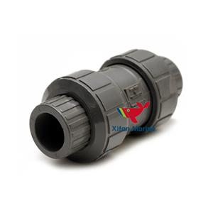 Nibco Chemtro Grey 3/4 Inch PVC Boat Threaded Check Ball Valve