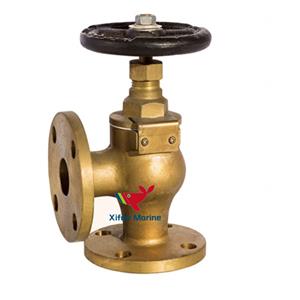 Marine Bronze Flanged Globe Valve Angle Type Stop Check Valve