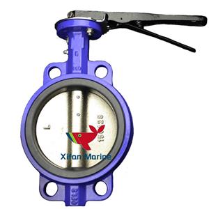 Katup Kupu-Kupu Gaya Wafer dengan Operator Tuas