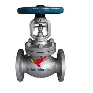 Katup Penghenti Bergelang Baja Cor Laut