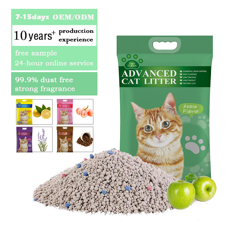 Natural sodium Low Dust Bentonite Clumping Cat Litter