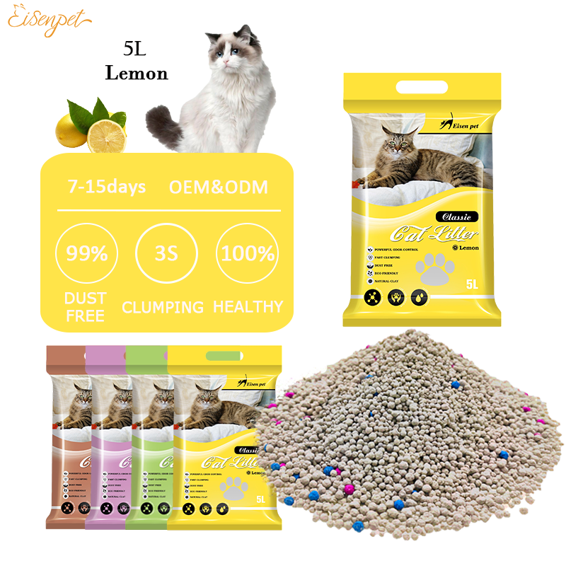 Natural Sodium Ordor Control Bentonite Clay Cat Litter