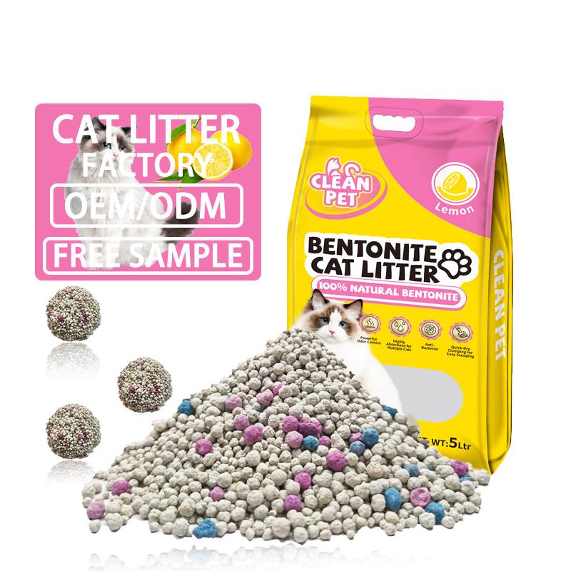 Introduction de la litière pour chat en bentonite