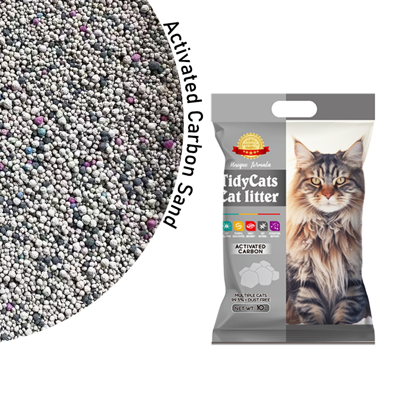 Arena para gatos de carbón activado