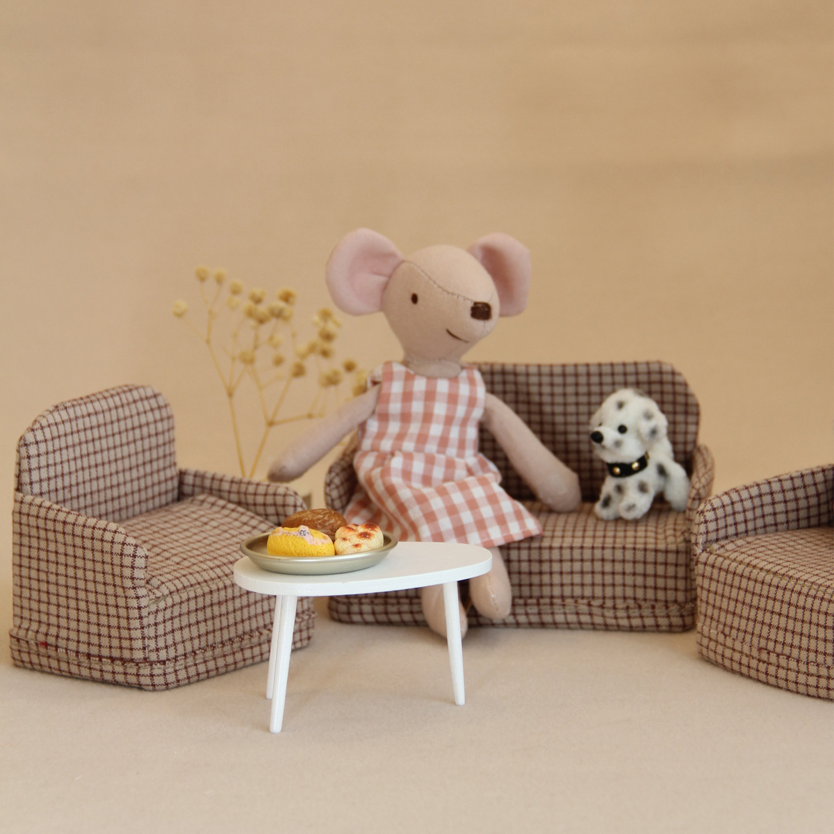 OMABETA Canapé de maison de poupée Accessoires pour maison de poupée