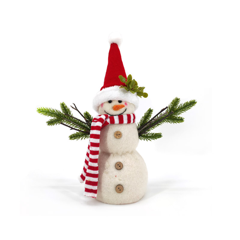 Ornamenti per pupazzo di neve per le vacanze di Natale in casa