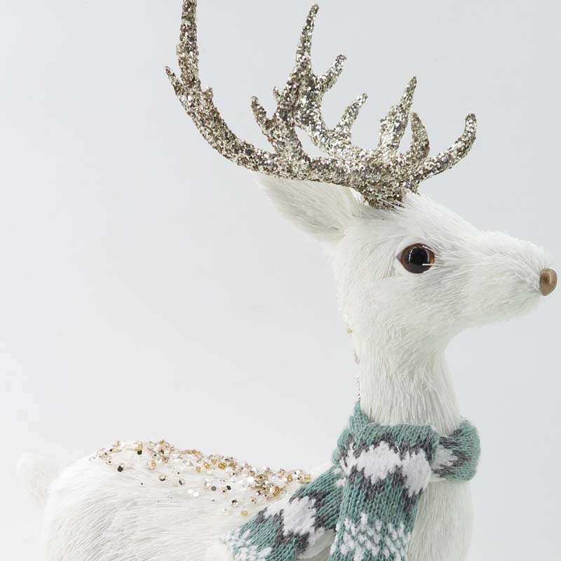 Christmas Indoor White Deer Decor