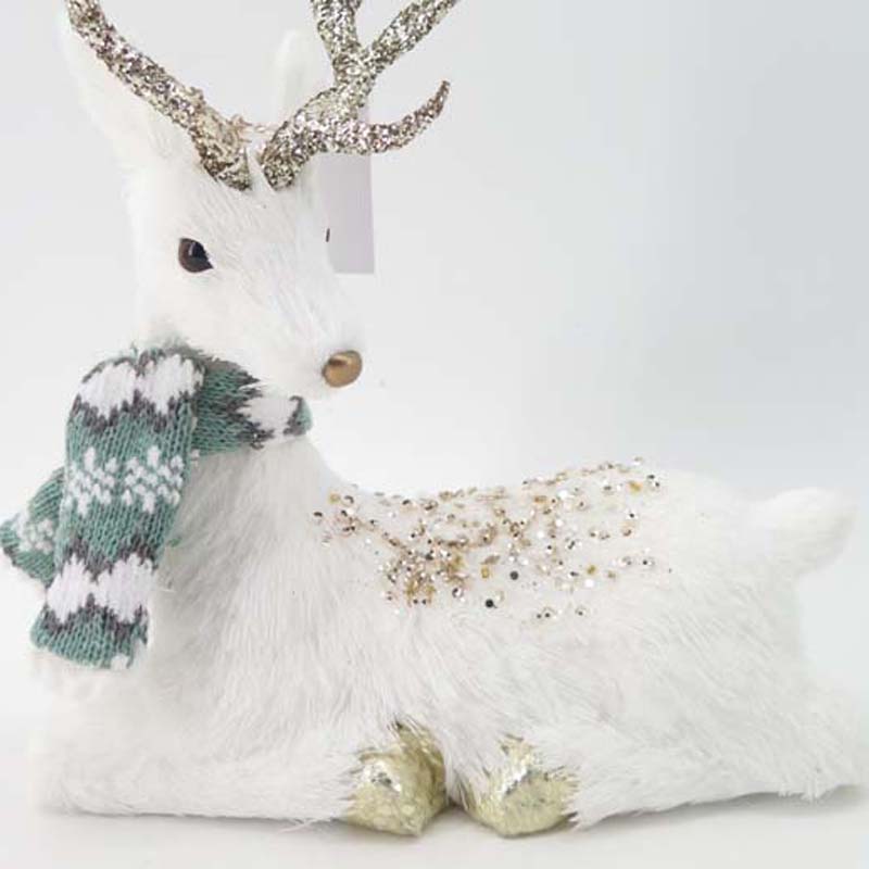 Christmas Indoor White Deer Decor
