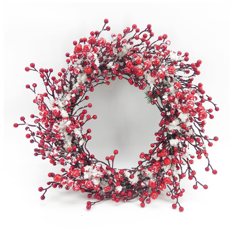 Christmas Berries Berry With Flocked Snowflakes