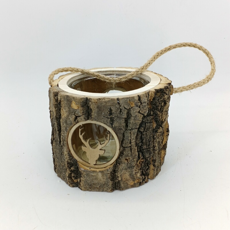 wood candle holder