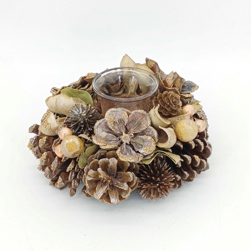 Pine Cone Christmas Candle Holder