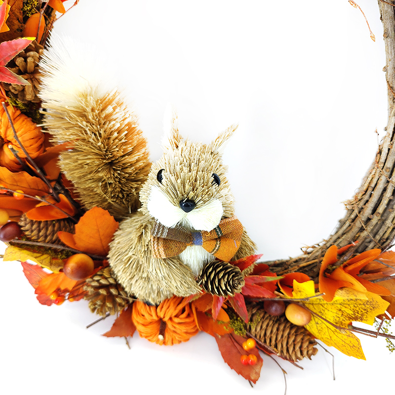 Fall Autumn Harvest Front Door Decoration Wreath