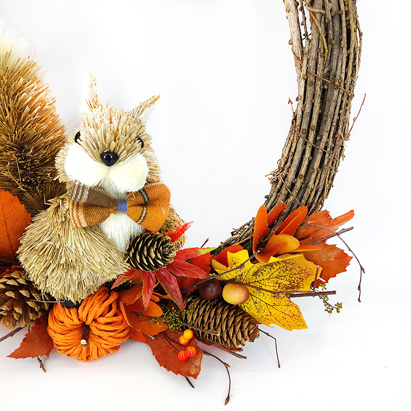 Fall Autumn Harvest Front Door Decoration Wreath