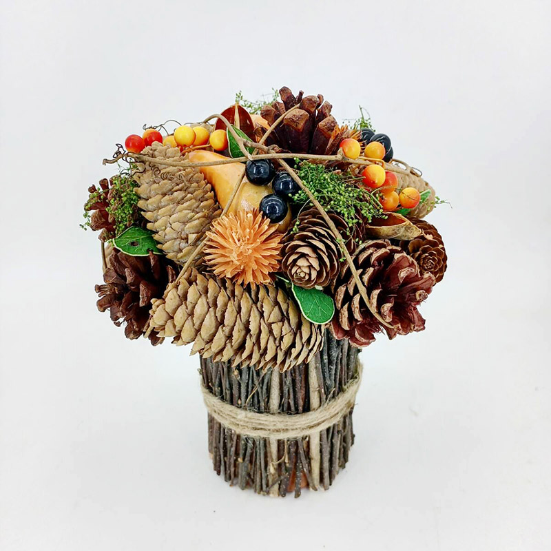 Fall Autumn Harvest Home Desktop Decor Candle Holder