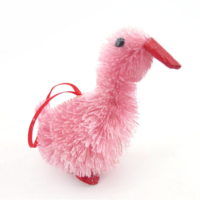 Valentine's Day Sisal Material Pink Animals Decoration Pendant