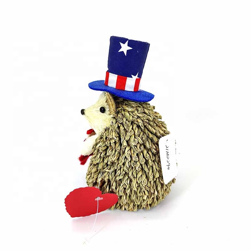 July Of 4th Table Top Patriotic Animal Decorations Hedgehog
