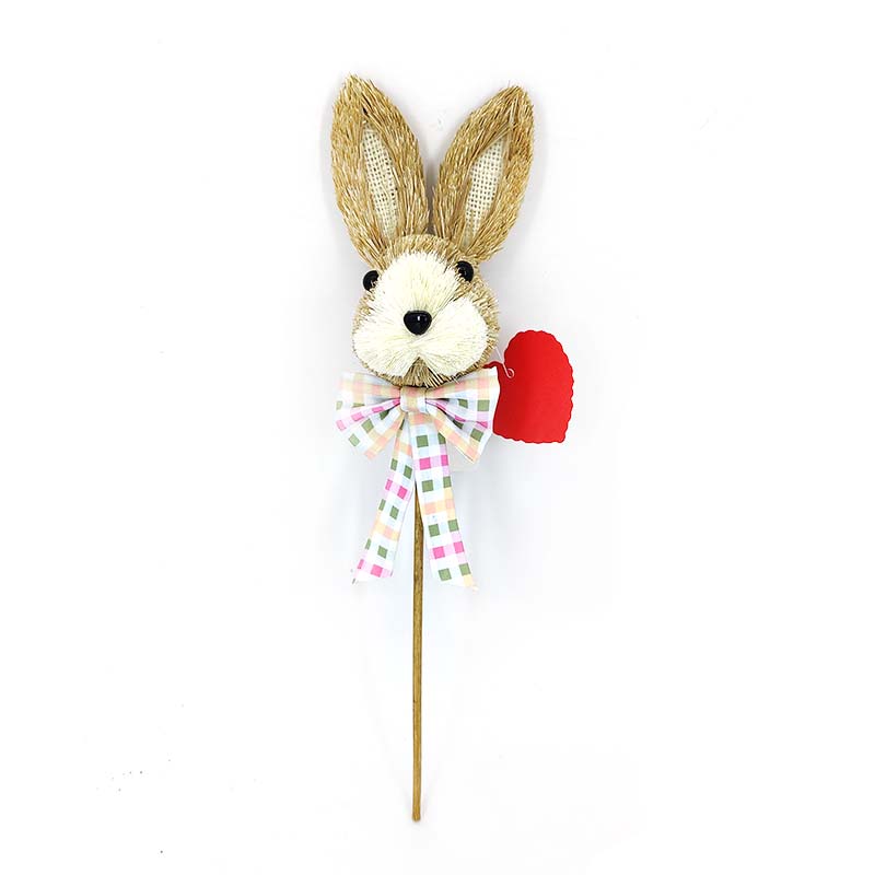 Easter Decor Straw Bunny Head Picks