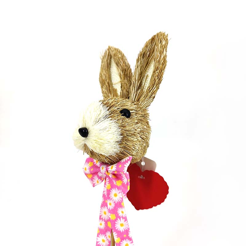 Easter Decor Straw Bunny Head Picks