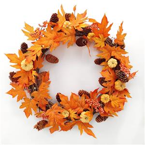 Thanksgiving Day Home Fall Harvest Decoration Wreath