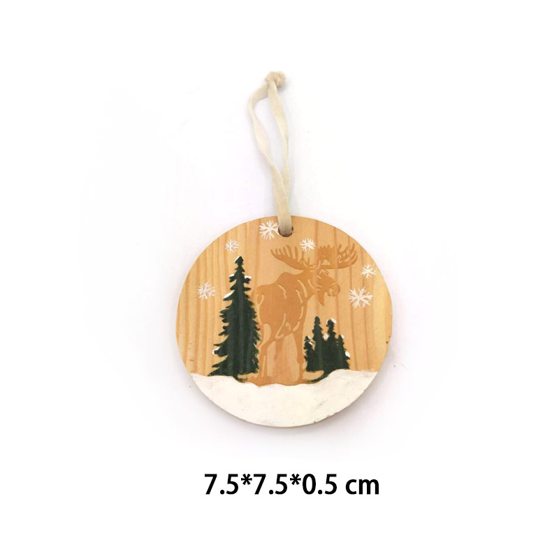 Wall Hanging Pine Wooden Round Pendant Ornament Decor