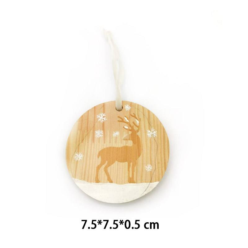 Wall Hanging Pine Wooden Round Pendant Ornament Decor