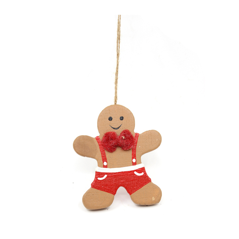 Christmas Decoration Pendant Gingerbread man wooden