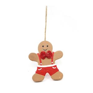 Décoration de Noël Pendentif Bonhomme en pain d'épice en bois