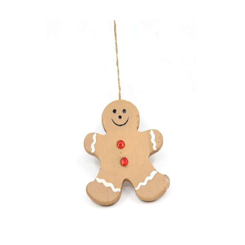 Christmas Decoration Pendant Gingerbread man wooden