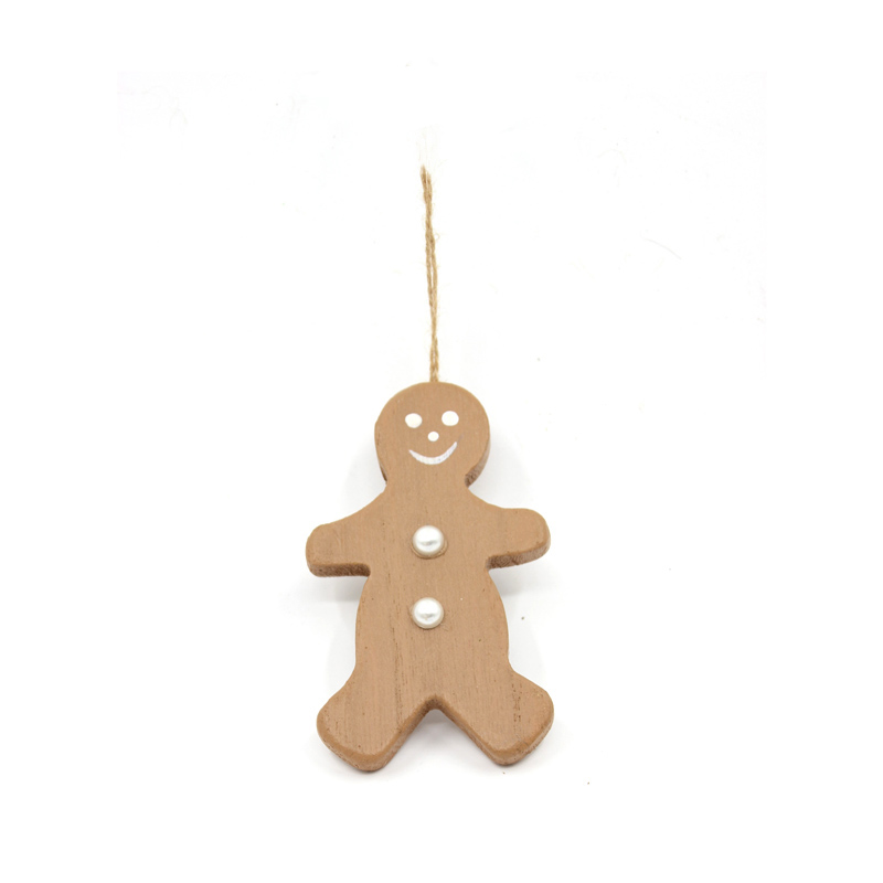 Christmas Decoration Pendant Gingerbread man wooden