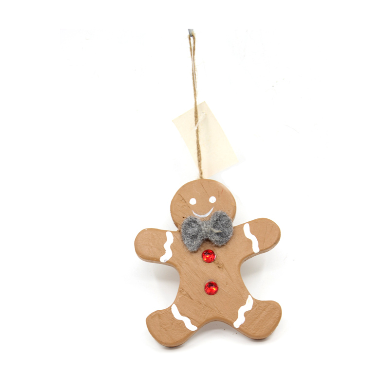 Christmas Decoration Pendant Gingerbread man wooden