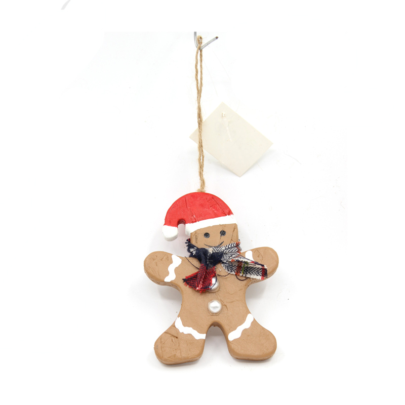 Christmas Decoration Pendant Gingerbread man wooden