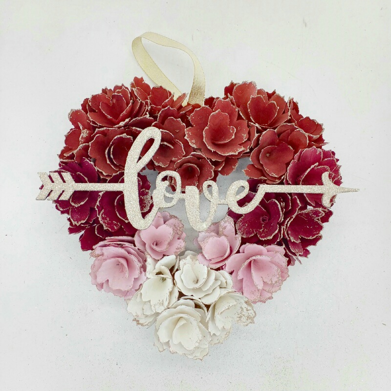 Valentine's Decoration Wedding Gift Rose Party Heart shape Wreath