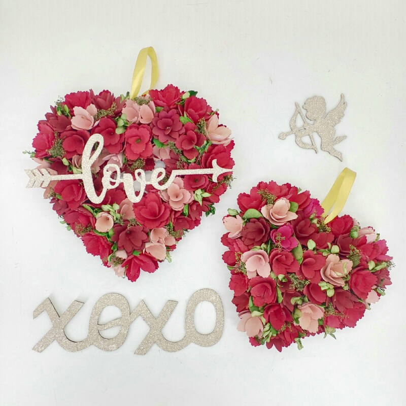 Valentine's Decoration Wedding Gift Rose Party Heart shape Wreath