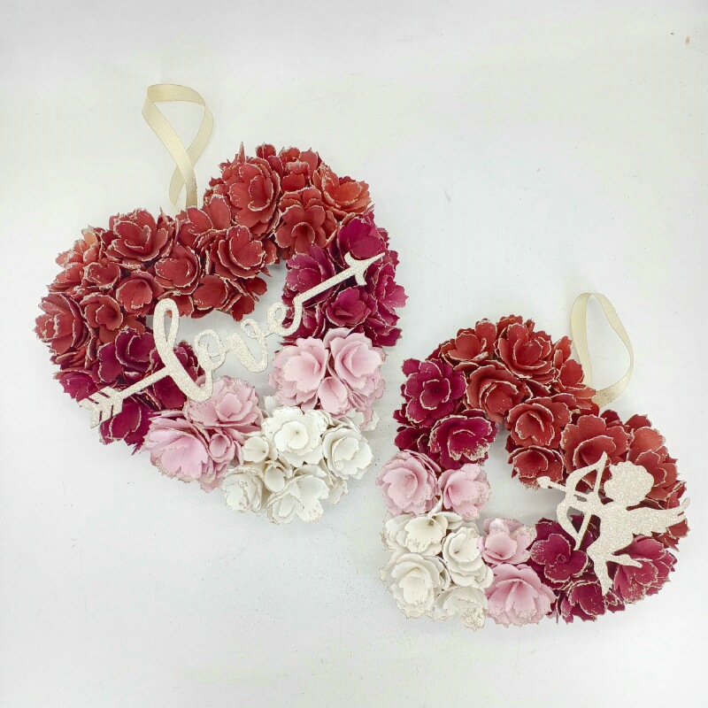Valentine's Decoration Wedding Gift Rose Party Heart shape Wreath