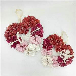 Coroa de flores em formato de coração para decoração de dia dos namorados presente de casamento