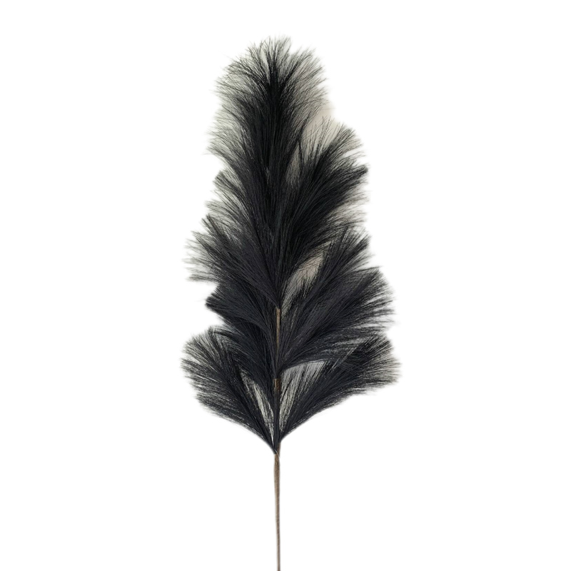 Black Color Artificial Pampas Dried Grass Decor