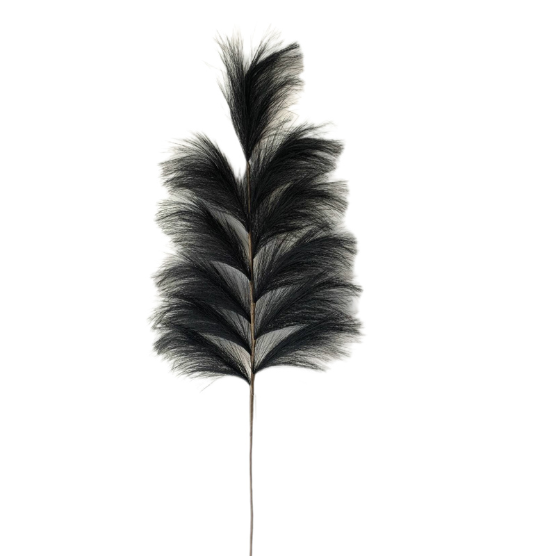 Black Color Artificial Pampas Dried Grass Decor