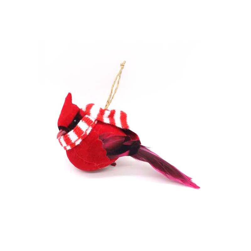 Artificial Red Feather Bird Decoration Ornaments