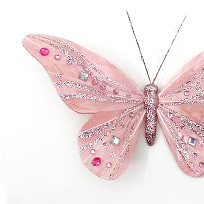 Handmade Artificial Pink Decoration Butterfly