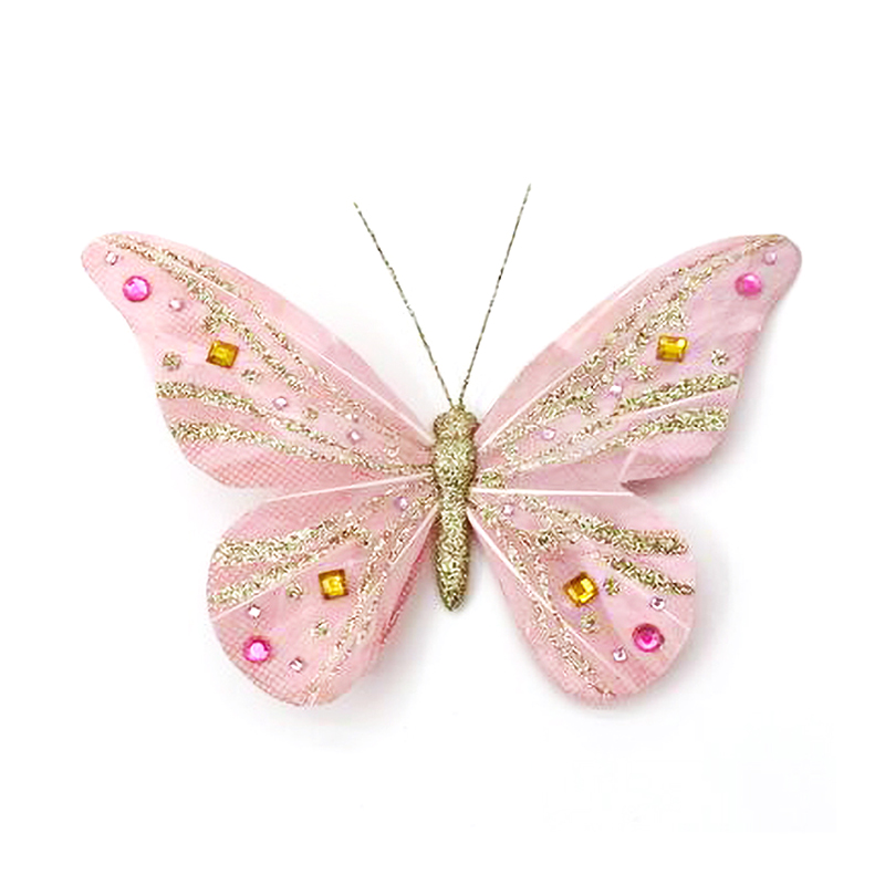 Handmade Artificial Pink Decoration Butterfly