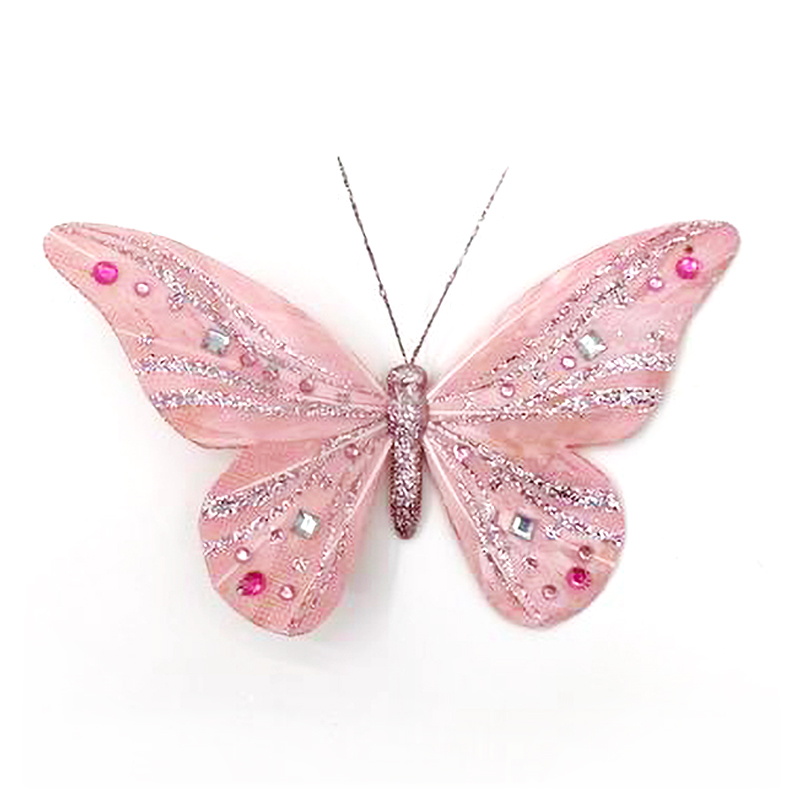 Handmade Artificial Pink Decoration Butterfly