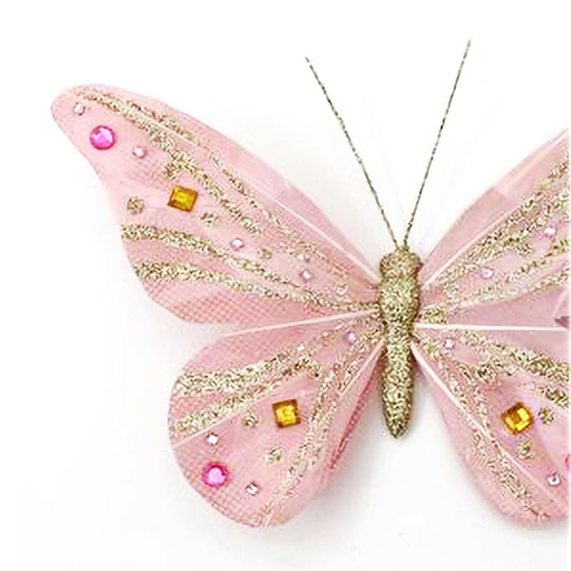 Handmade Artificial Pink Decoration Butterfly