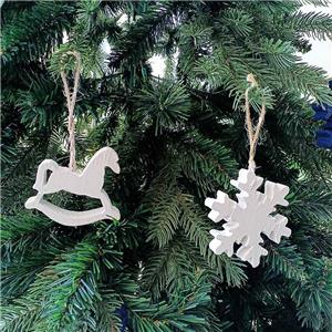 Christmas Tree Ornament Small Lovely Pendants 3D Wooden Snowflakes