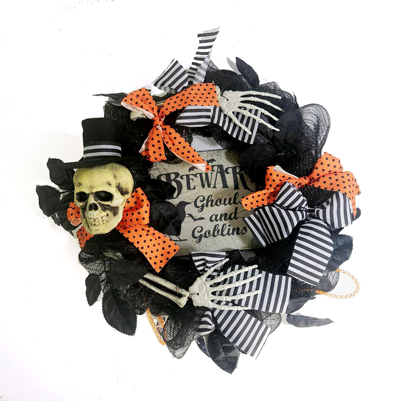 Halloween Party Thriller Props Door Corridor Wall Decor Wreath